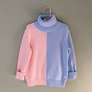 TBBC Townsend Turtleneck Sweater - Pink and Blue